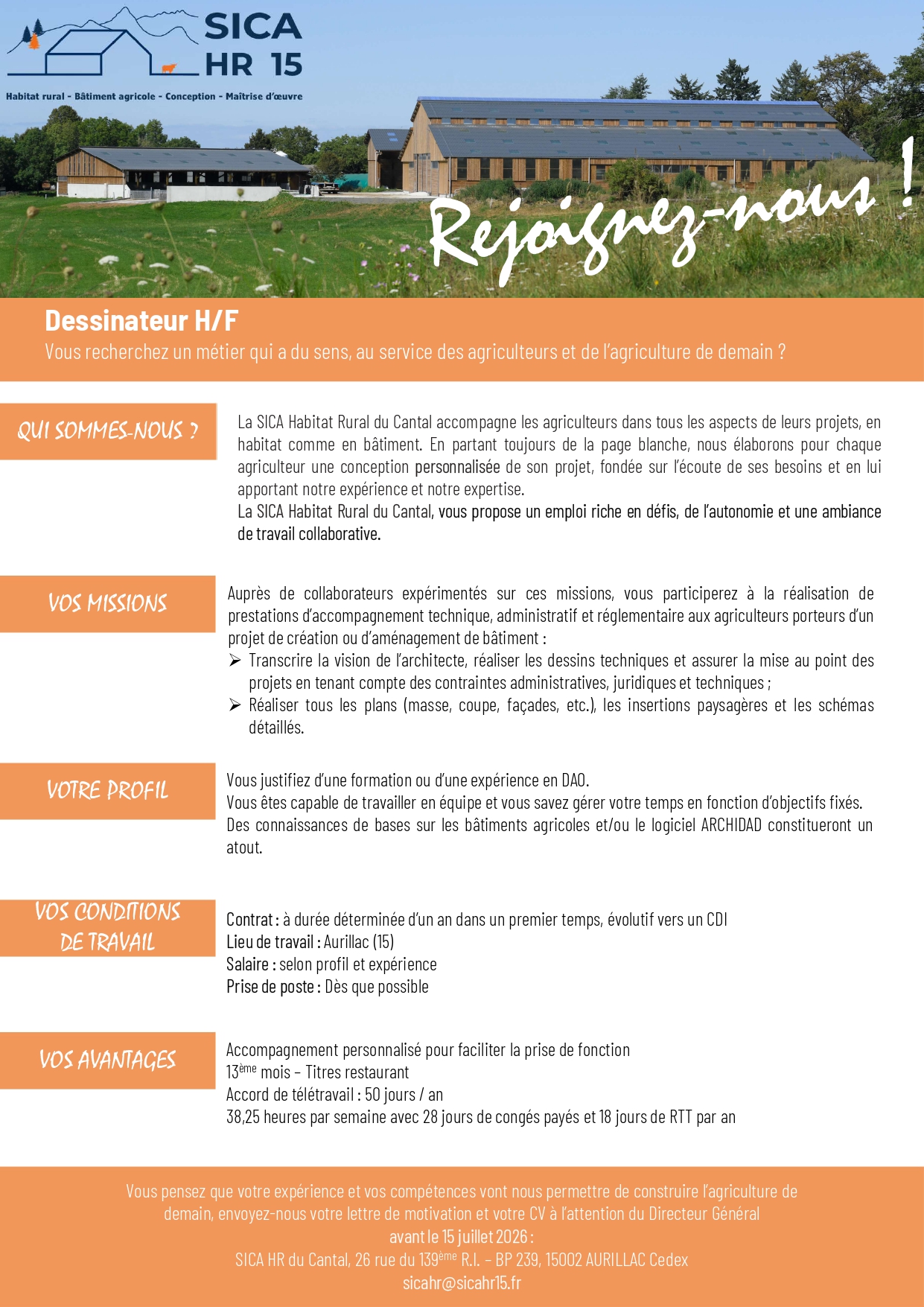 📢 On recrute un(e) Dessinateur(trice) H/F. Poste à pourvoir dès maintenant – Envoyez votre candidature avant le 15 juillet !